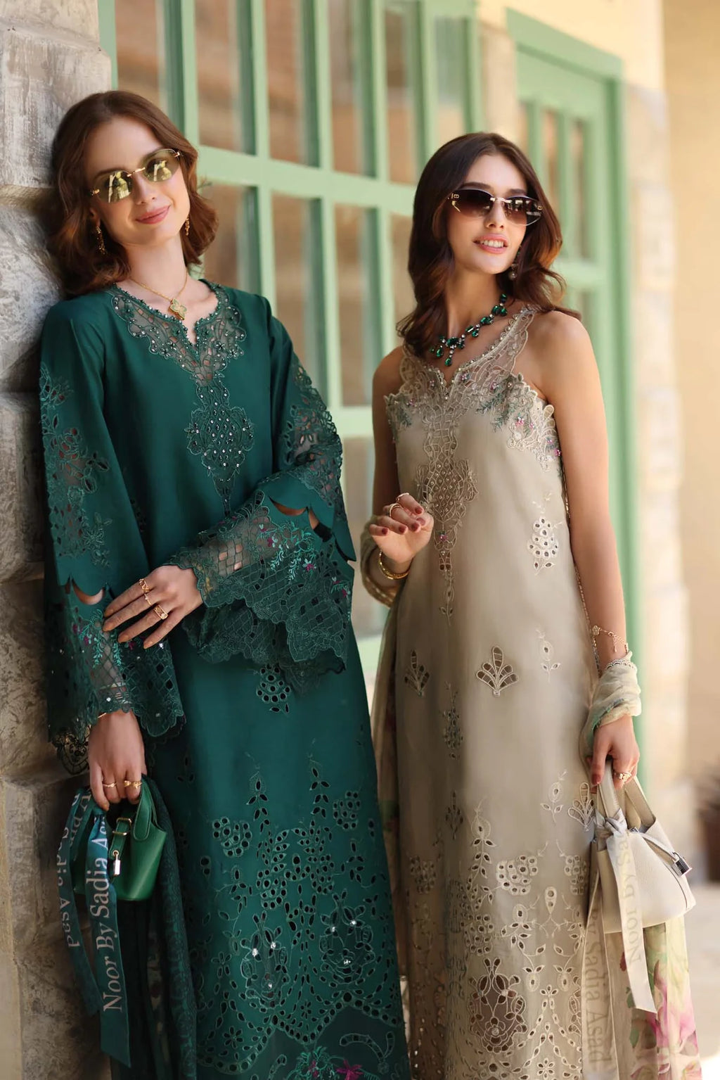 LAWN - NOOR BY SAADIA ASAD - Chikankari - D6 - A - SOFT GREY
