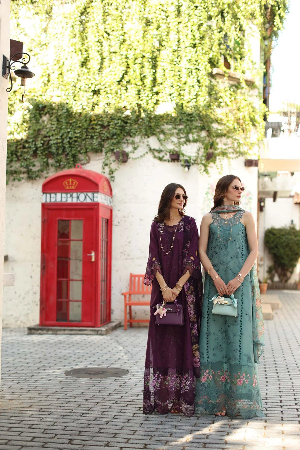 LAWN - NOOR BY SAADIA ASAD - Chikankari - D5 - A - ITTEN PLUM