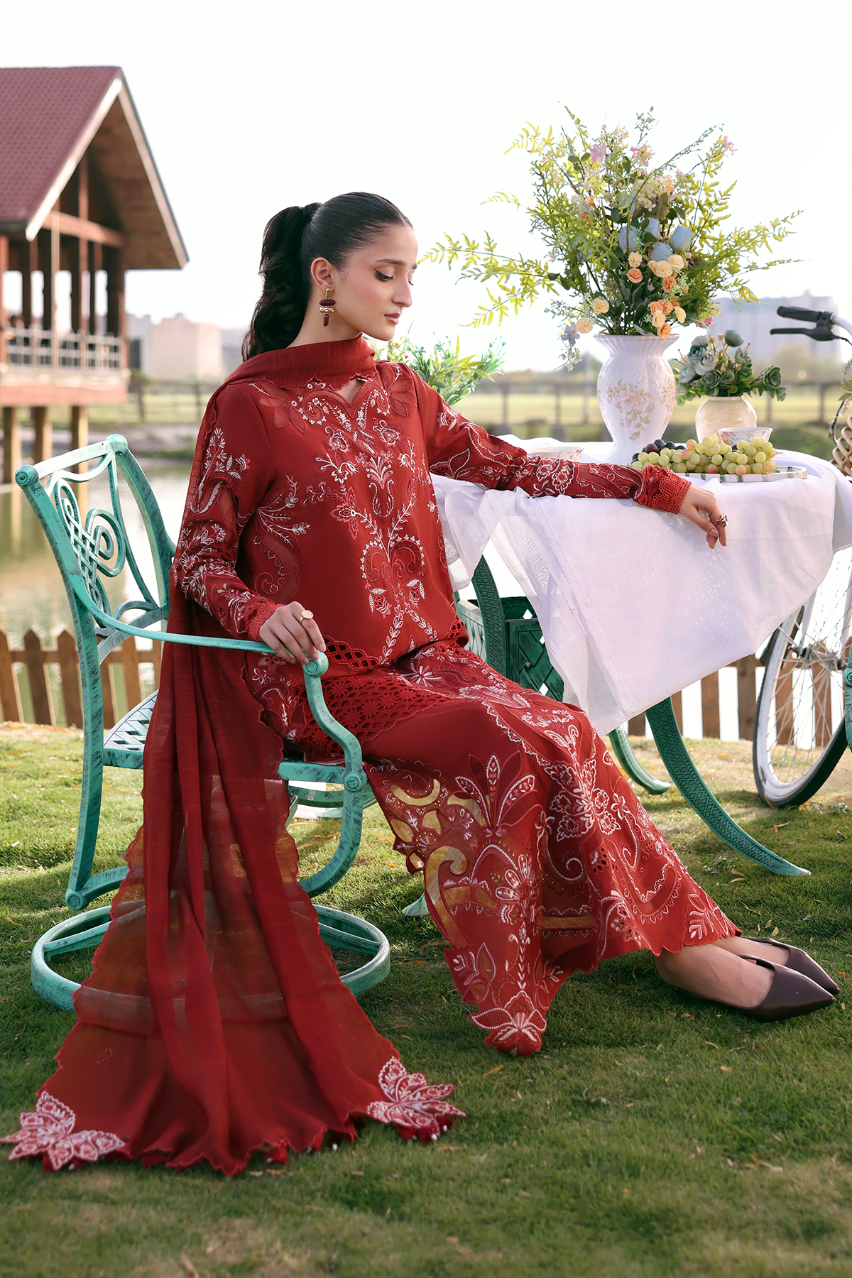 Lawn - Zarposh - Summer Soiree - Embroidered 26 - Calyx