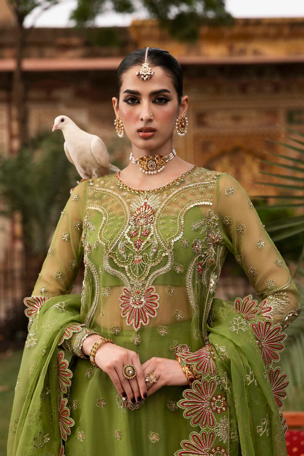 Embroidered Suit - Akbar Aslam Sullaniya (Amberin)