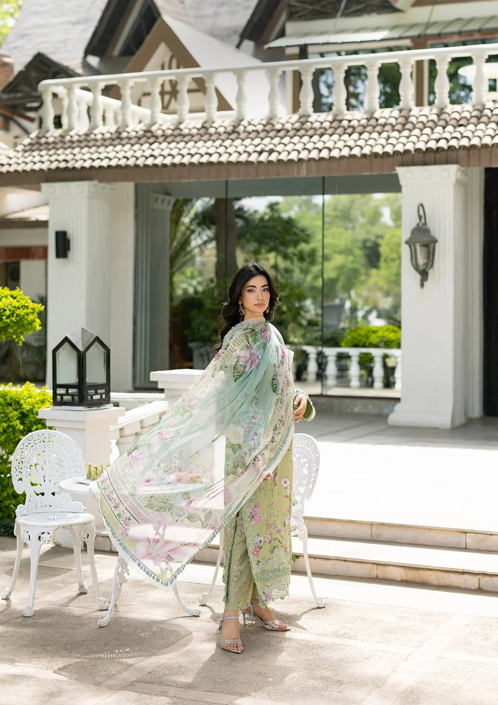 Lawn - Elaf Premium - Signature Embroidered 26 - Vol II - ESG-6A JADE