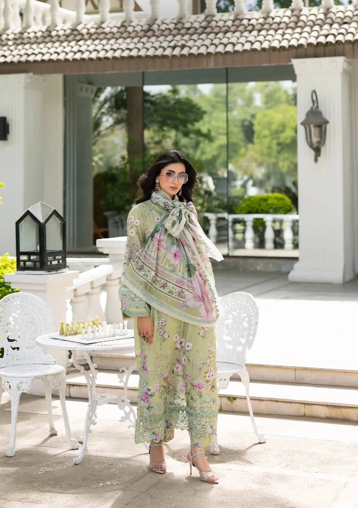 Lawn - Elaf Premium - Signature Embroidered 26 - Vol II - ESG-6A JADE