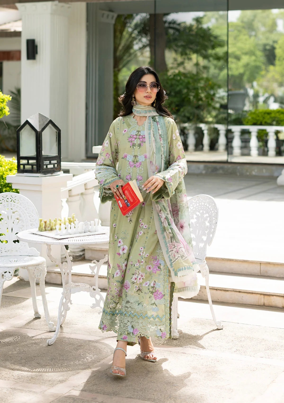 Lawn - Elaf Premium - Signature Embroidered 26 - Vol II - ESG-6A JADE