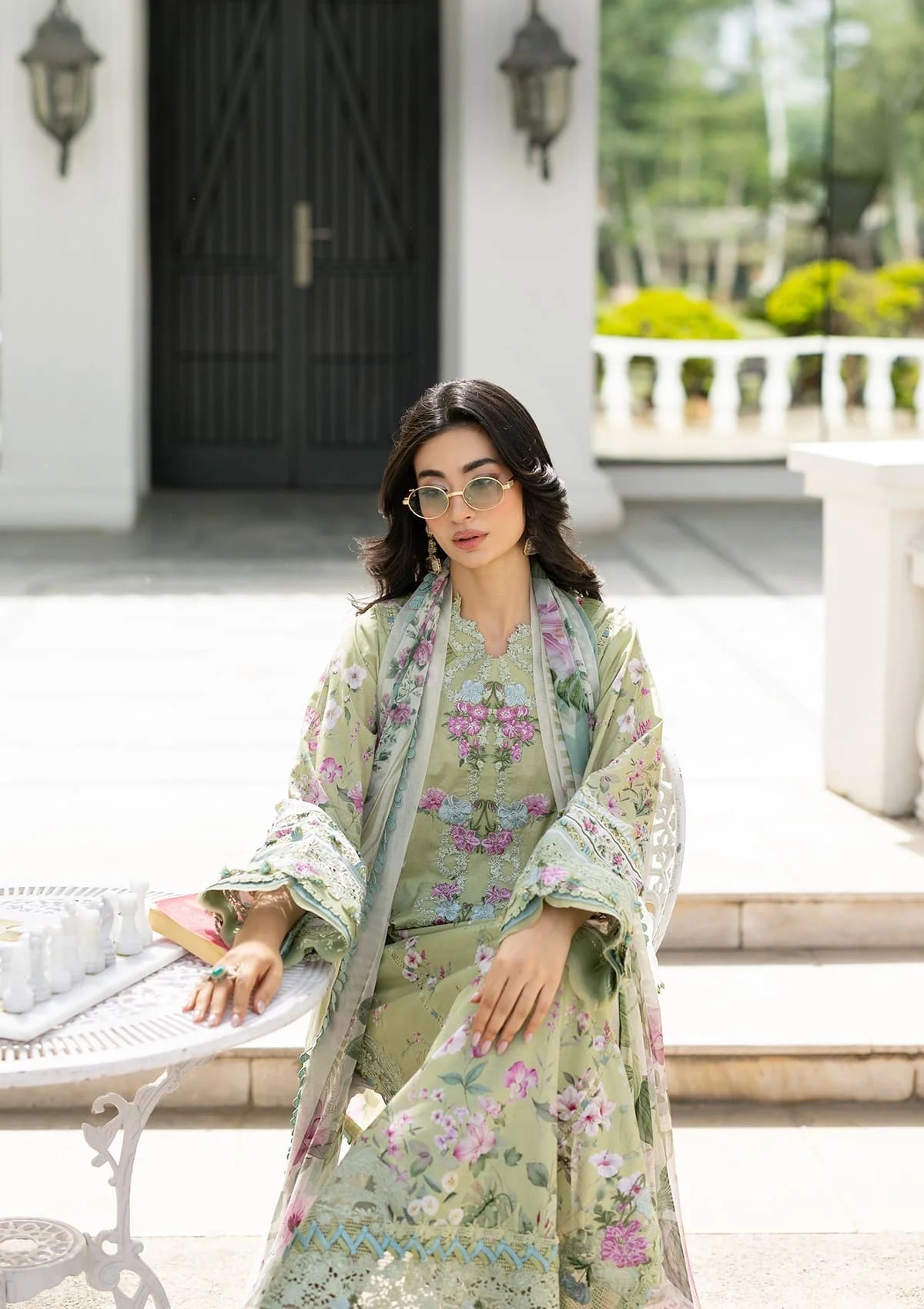 Lawn - Elaf Premium - Signature Embroidered 26 - Vol II - ESG-6A JADE