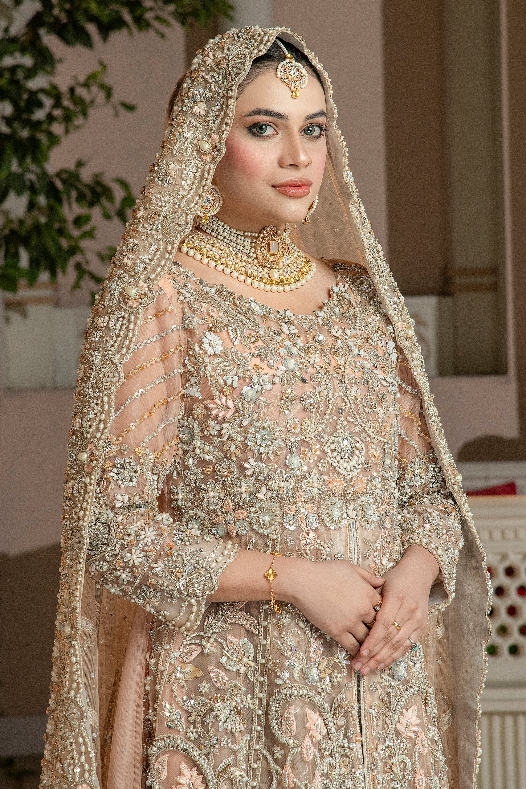 PEACH GAON MAXI SET LEHNGA