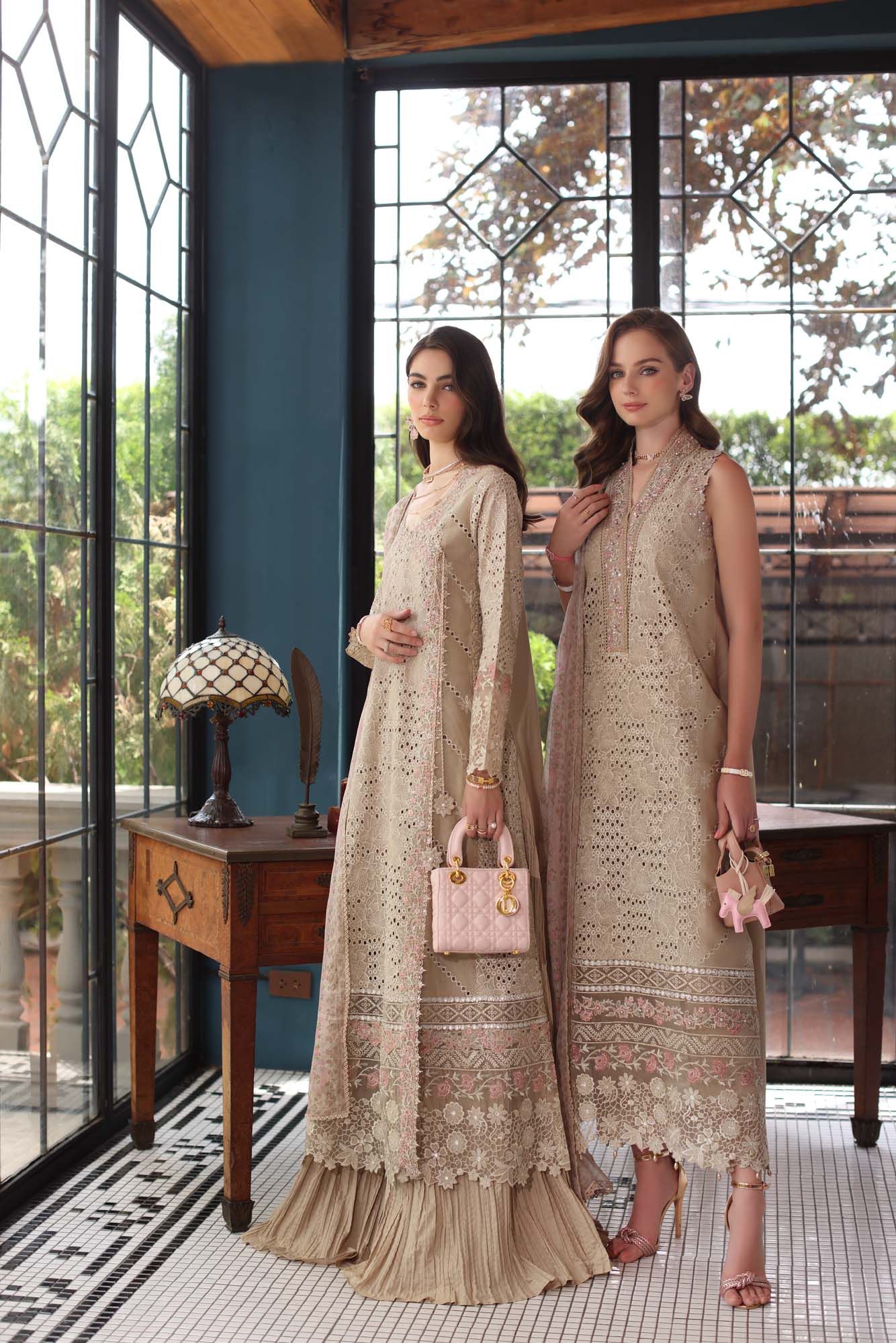 LAWN - NOOR BY SAADIA ASAD -  LUXURY SCHIFFIL LASERKARI'25 - D1 - (SALE)