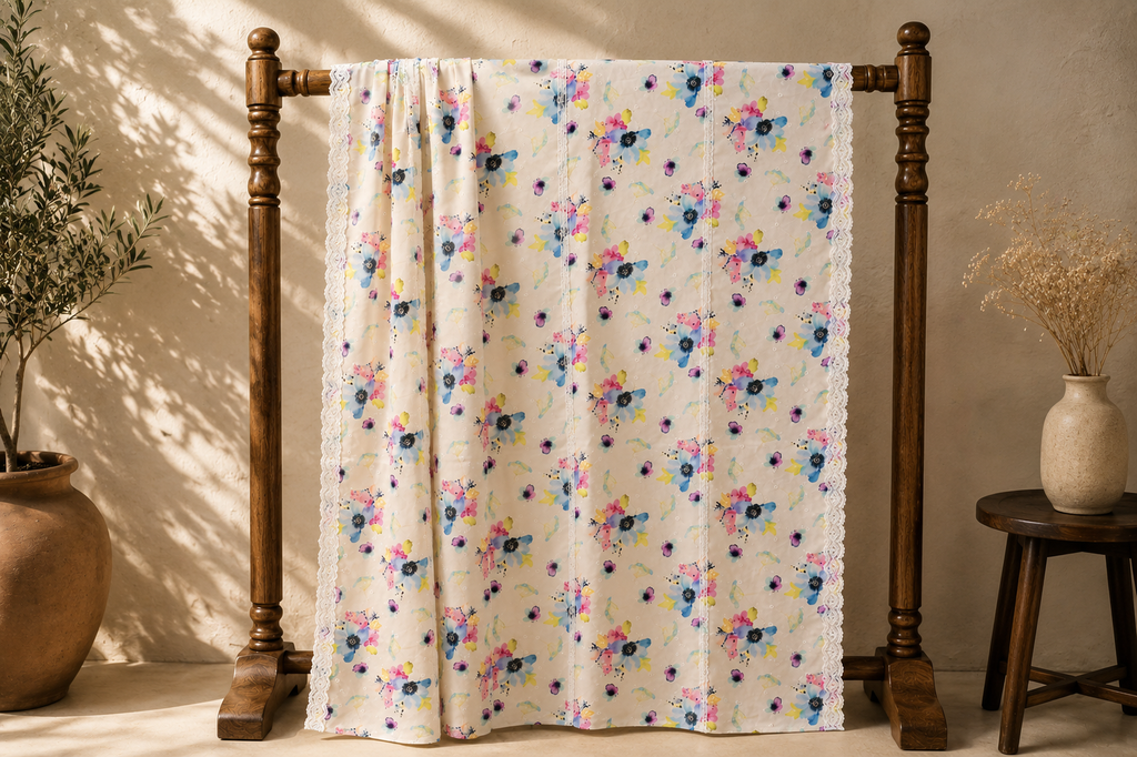 Watercolor Bloom Lawn Shawal