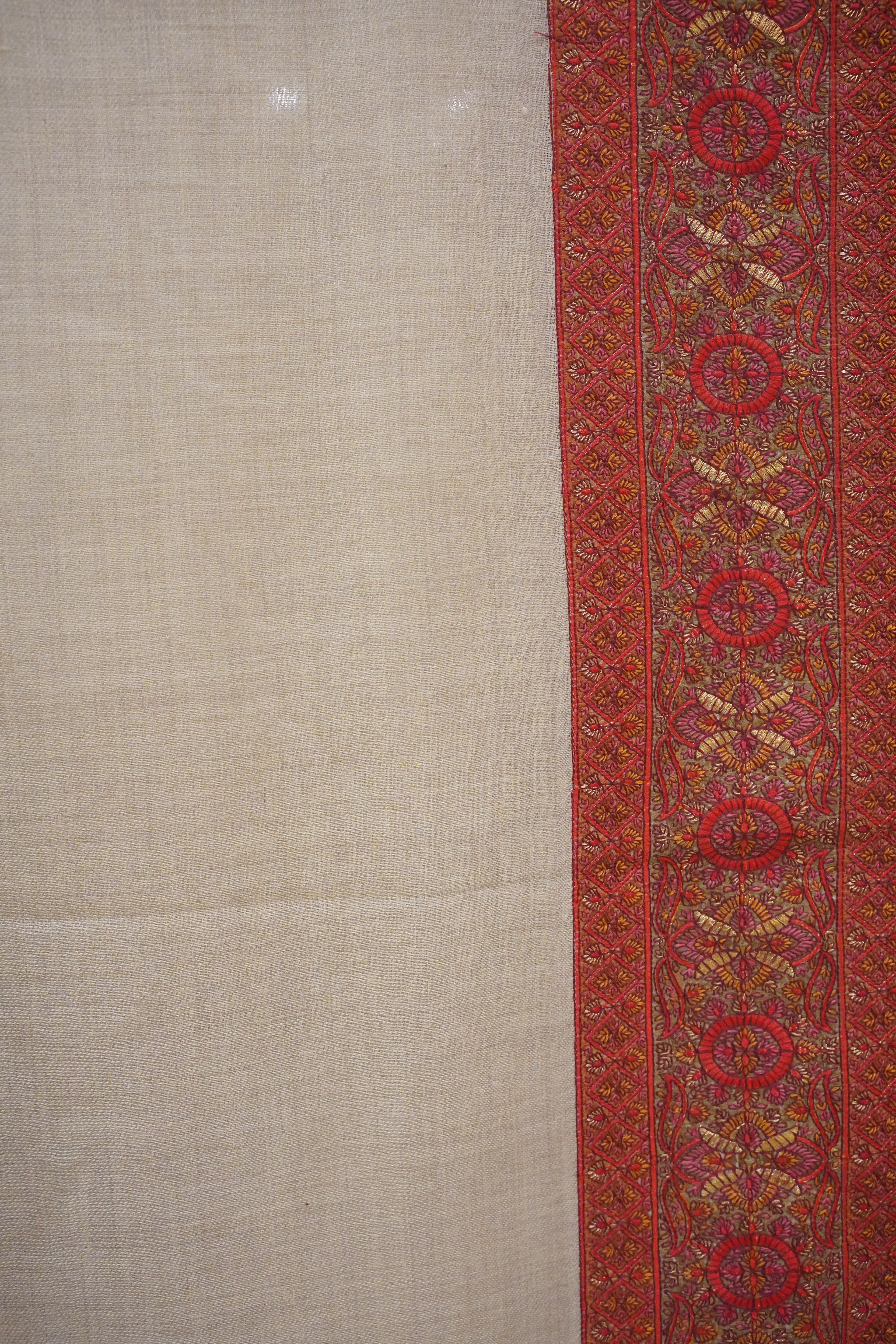 Skin Kashmiri  Border Shawl