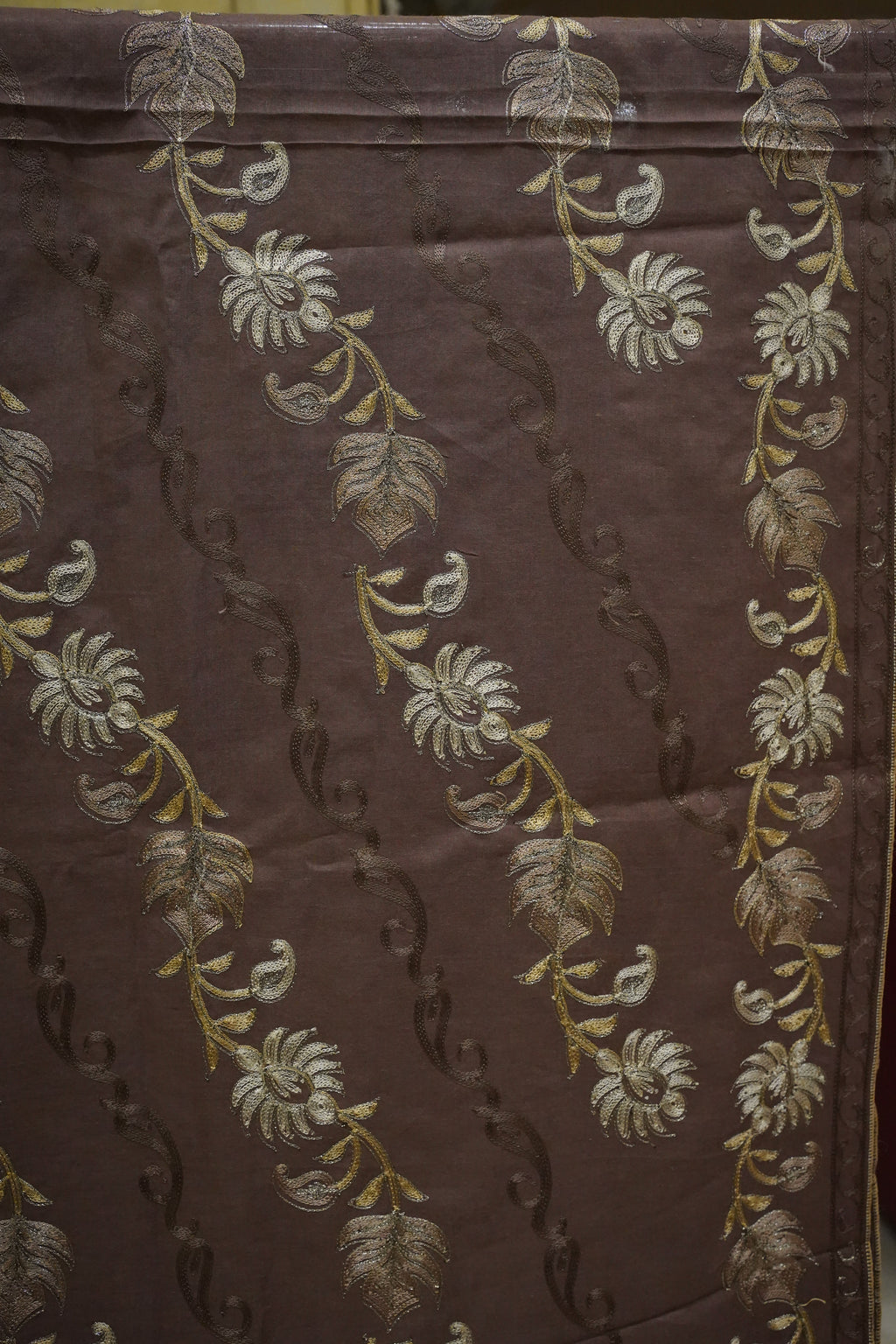 THILLA AARI WORK LAWN SHAWL