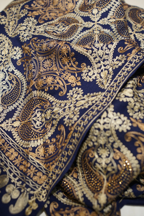 Kashmiri  Stone Work Shawl