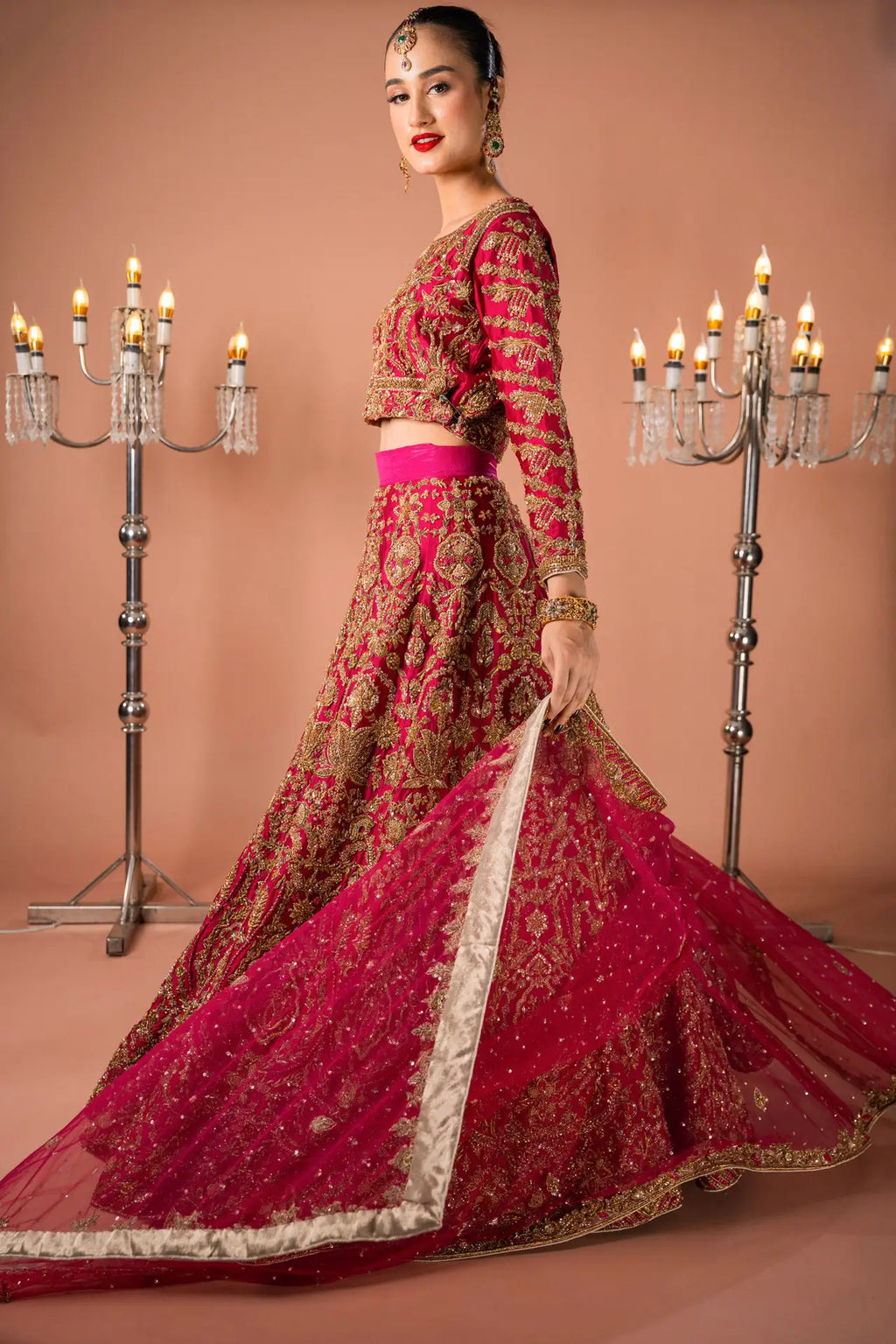 MAGENTA LEHGNA SET