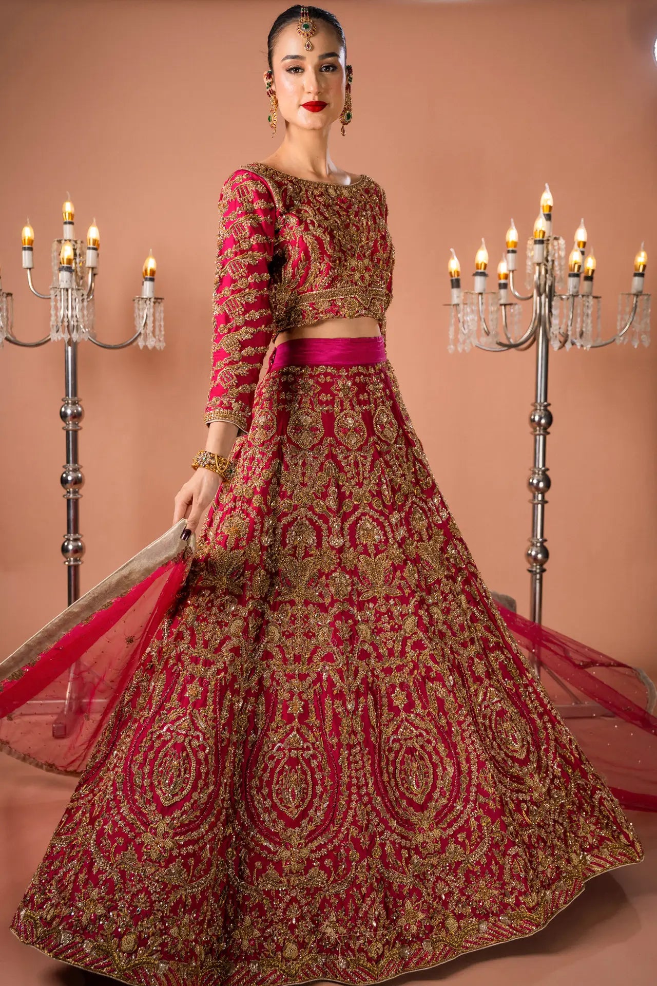 MAGENTA LEHGNA SET
