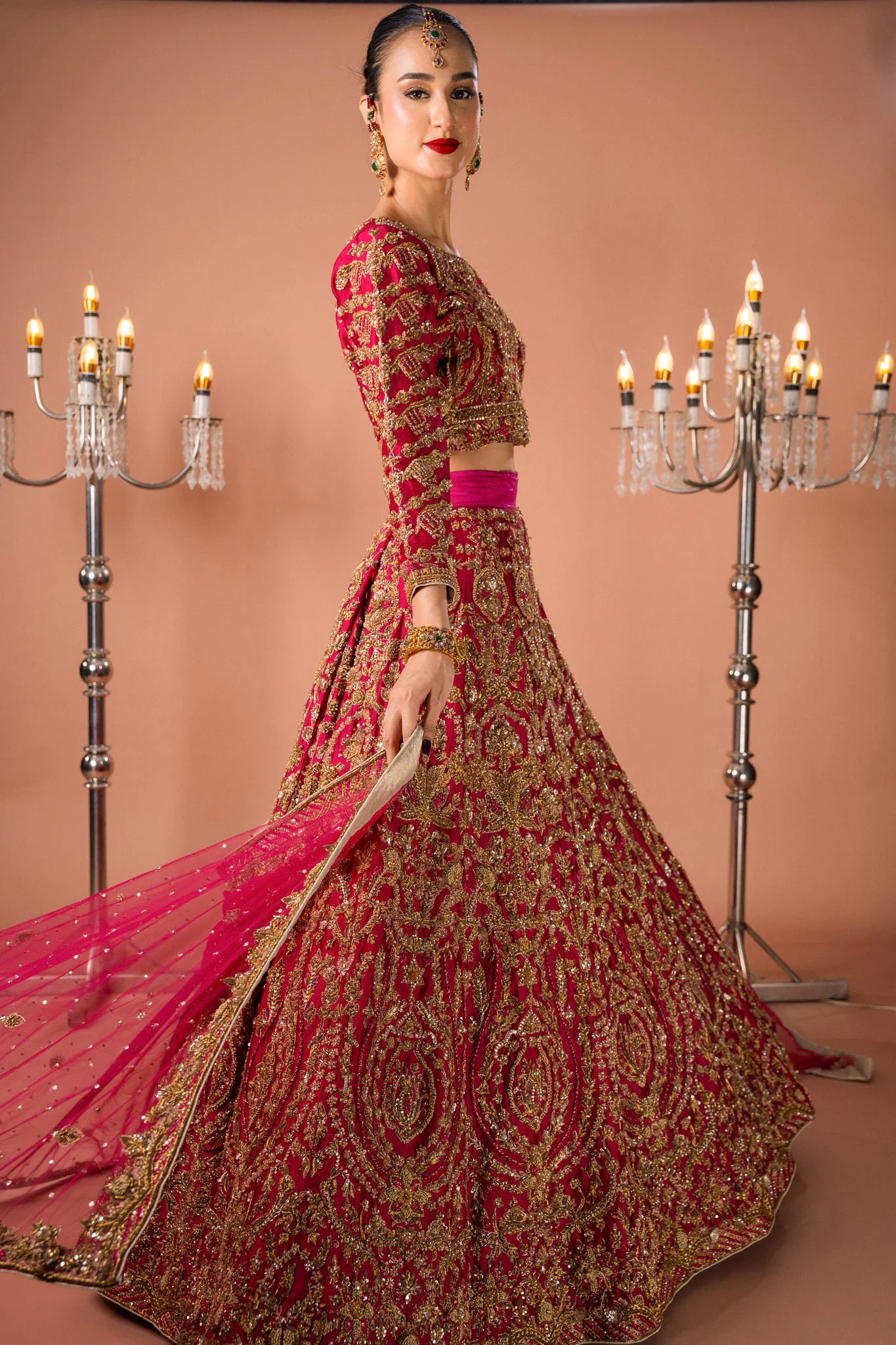 MAGENTA LEHGNA SET