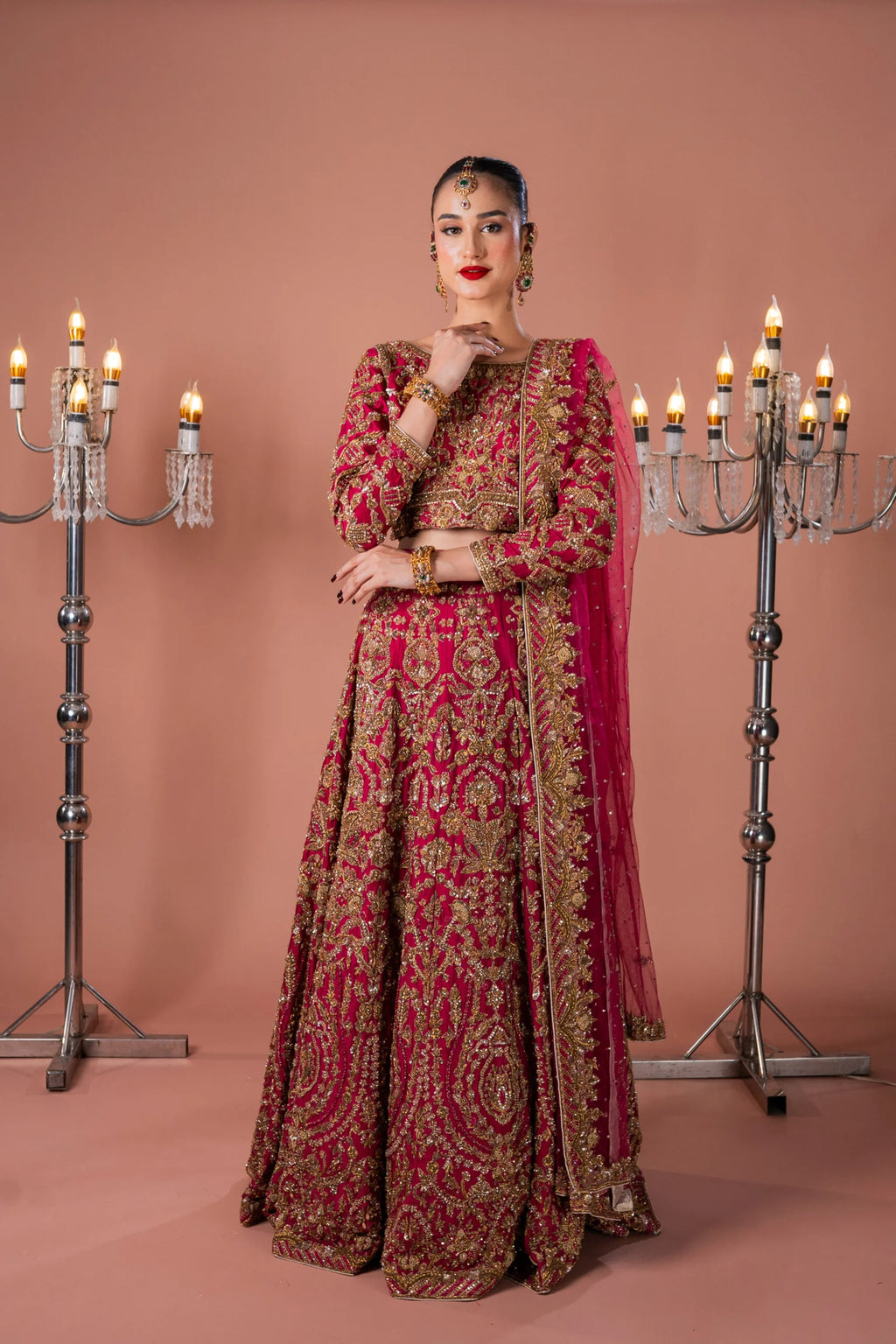 MAGENTA LEHGNA SET