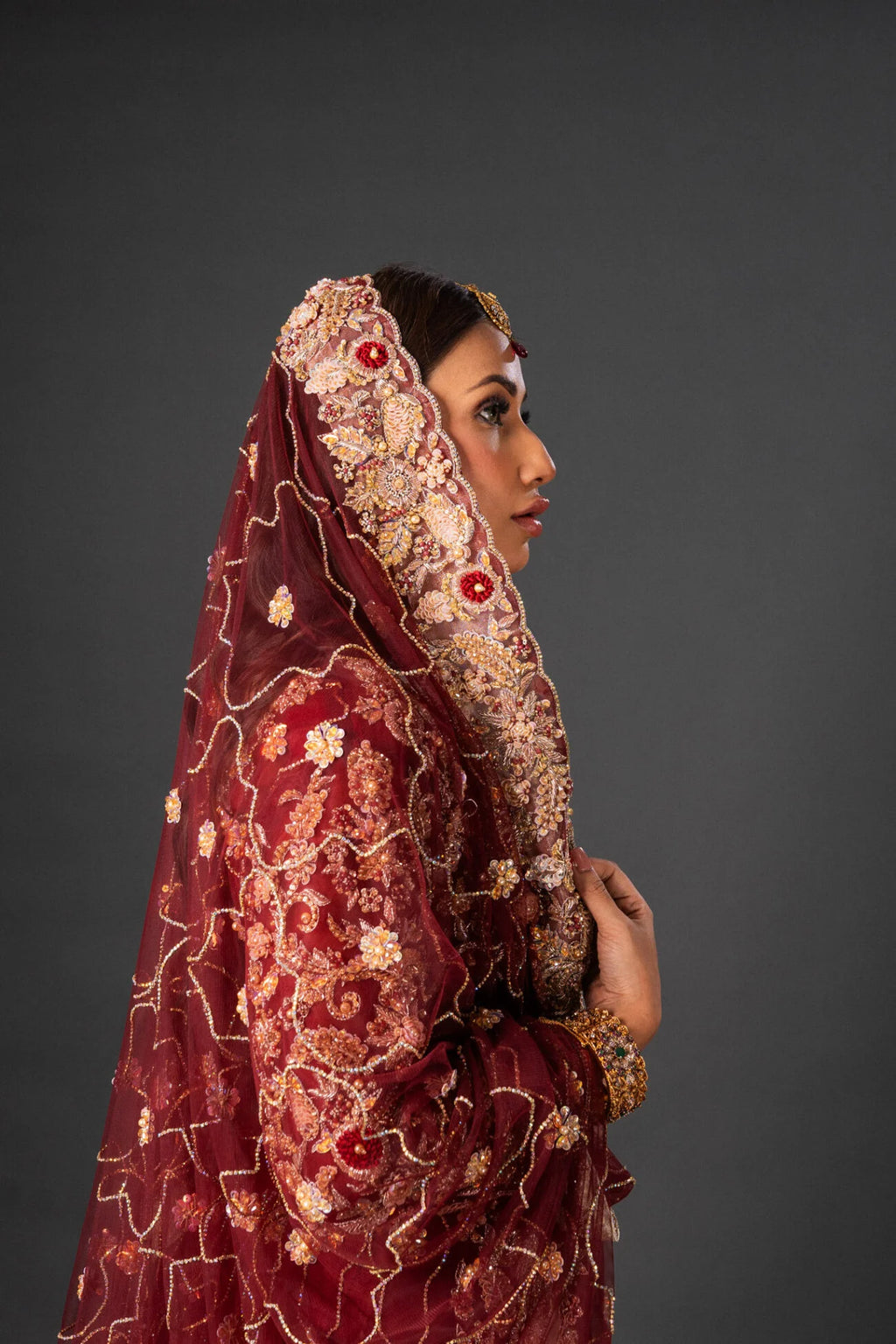 RED BODY LEHNGA SET