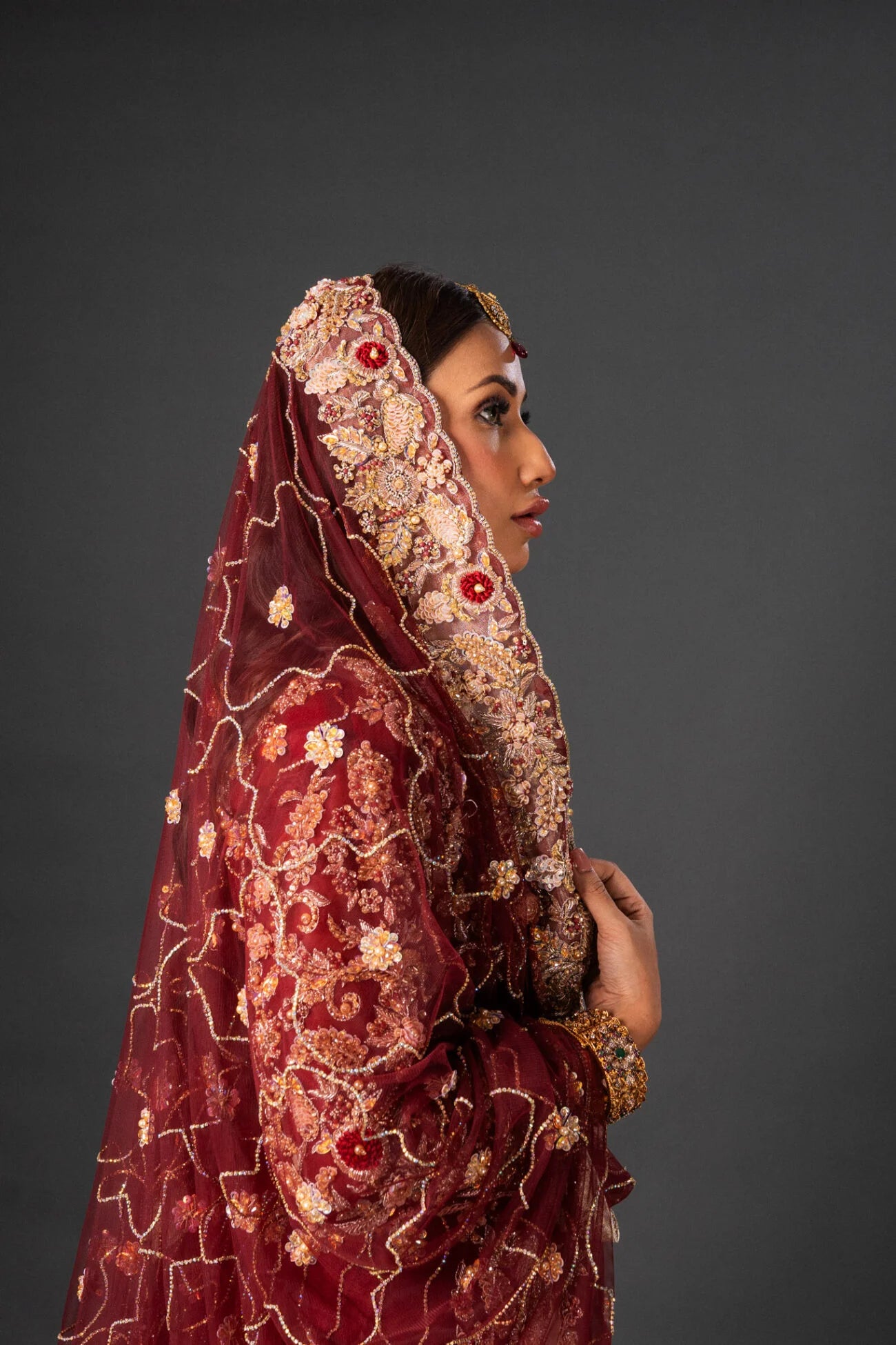RED BODY LEHNGA SET