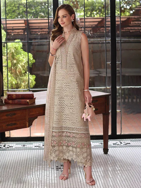LAWN - NOOR BY SAADIA ASAD -  LUXURY SCHIFFIL LASERKARI'25 - D1 - (SALE)