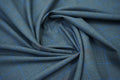 SIGNATURE MEN'S SUITING - GREY WITH SKY BLUE CHECKS