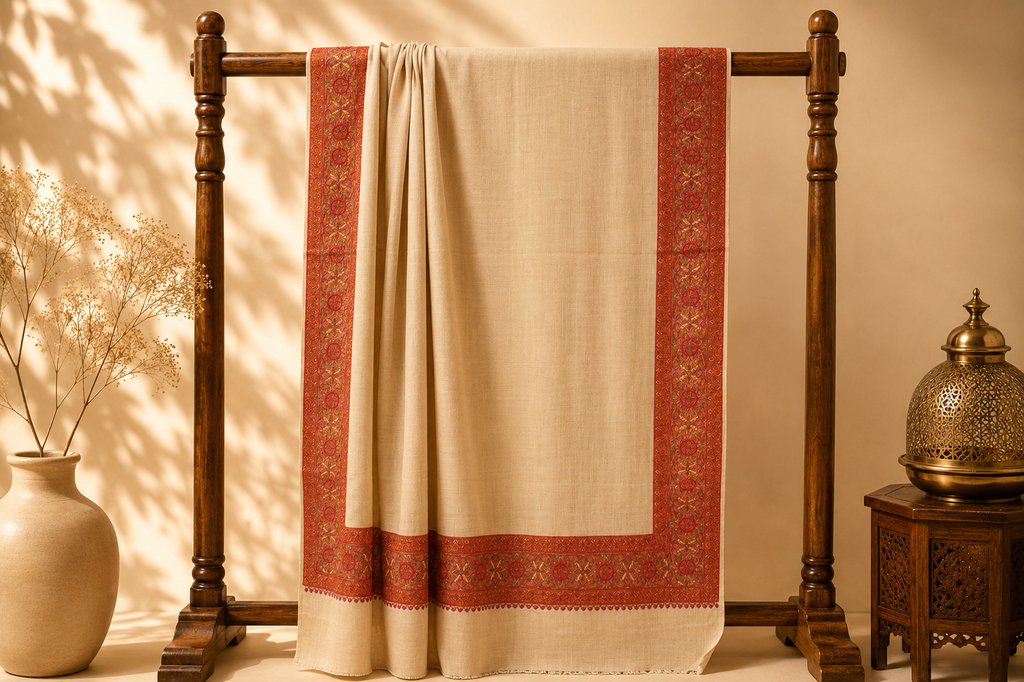 Skin Kashmiri  Border Shawl