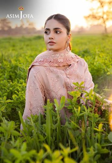LAWN - ASIM JOFA - LUXURY EMBROIDERED LAWN - AJELL-15 - (SALE)