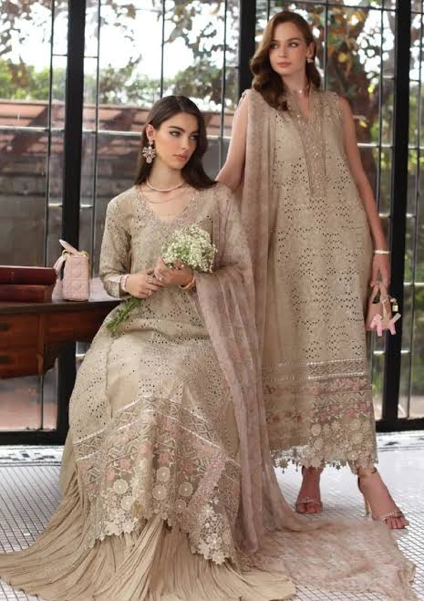 LAWN - NOOR BY SAADIA ASAD -  LUXURY SCHIFFIL LASERKARI'25 - D1 - (SALE)