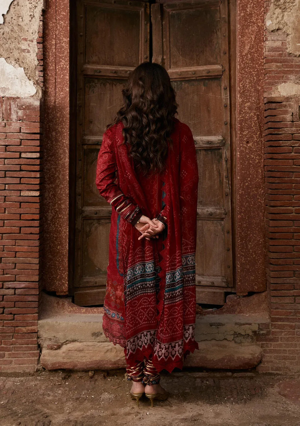 LAWN - KAHF - PRINTS CHIFFON COLLECTION '26 - KPS-1A SURKH NOOR