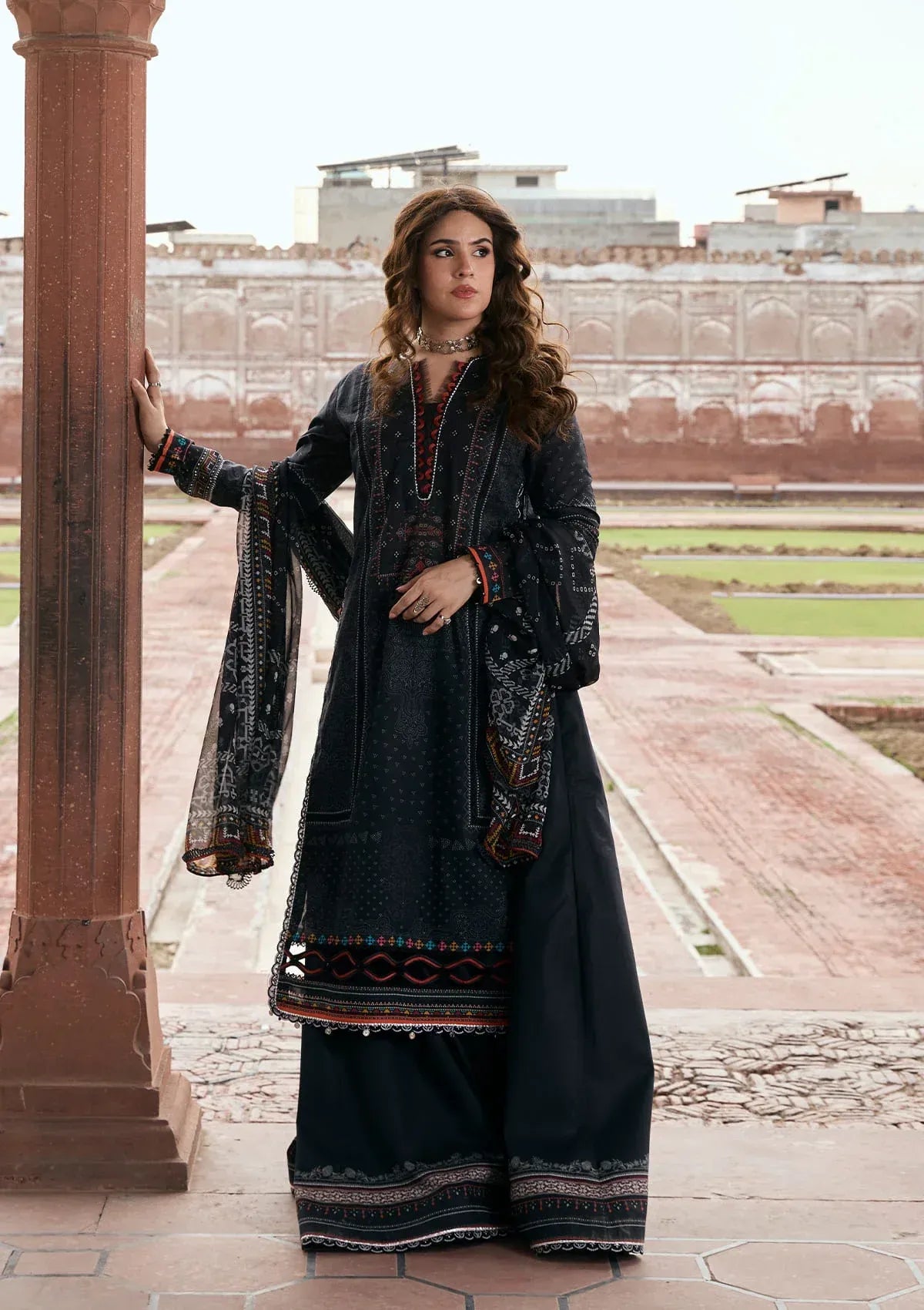 LAWN - KAHF - PRINTS CHIFFON COLLECTION '26 - KPS-5A GUL-E-SIYAH