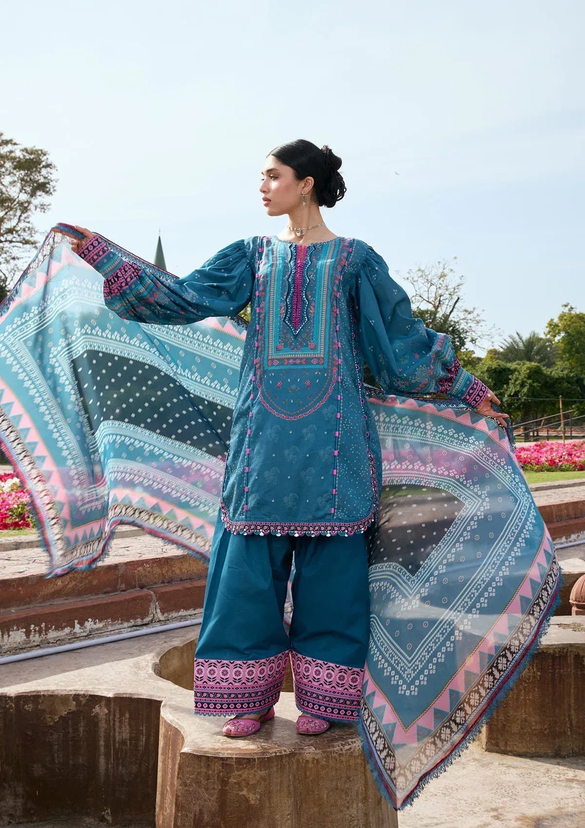 LAWN - KAHF - PRINTS CHIFFON COLLECTION '26 - KPS-4A FALAK ARA