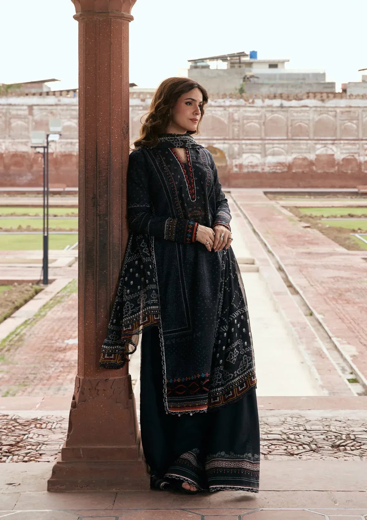 LAWN - KAHF - PRINTS CHIFFON COLLECTION '26 - KPS-5A GUL-E-SIYAH