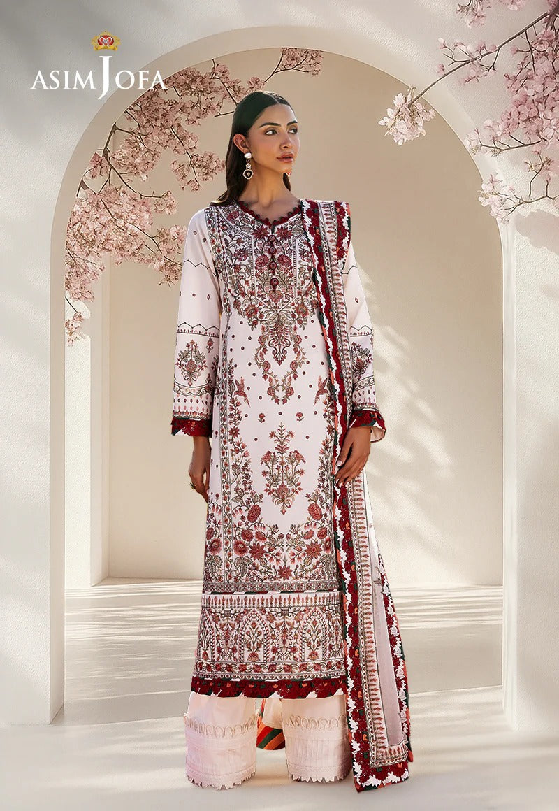 LAWN - ASIM JOFA - LUXURY LAWN - AJELL-08 - (SALE)