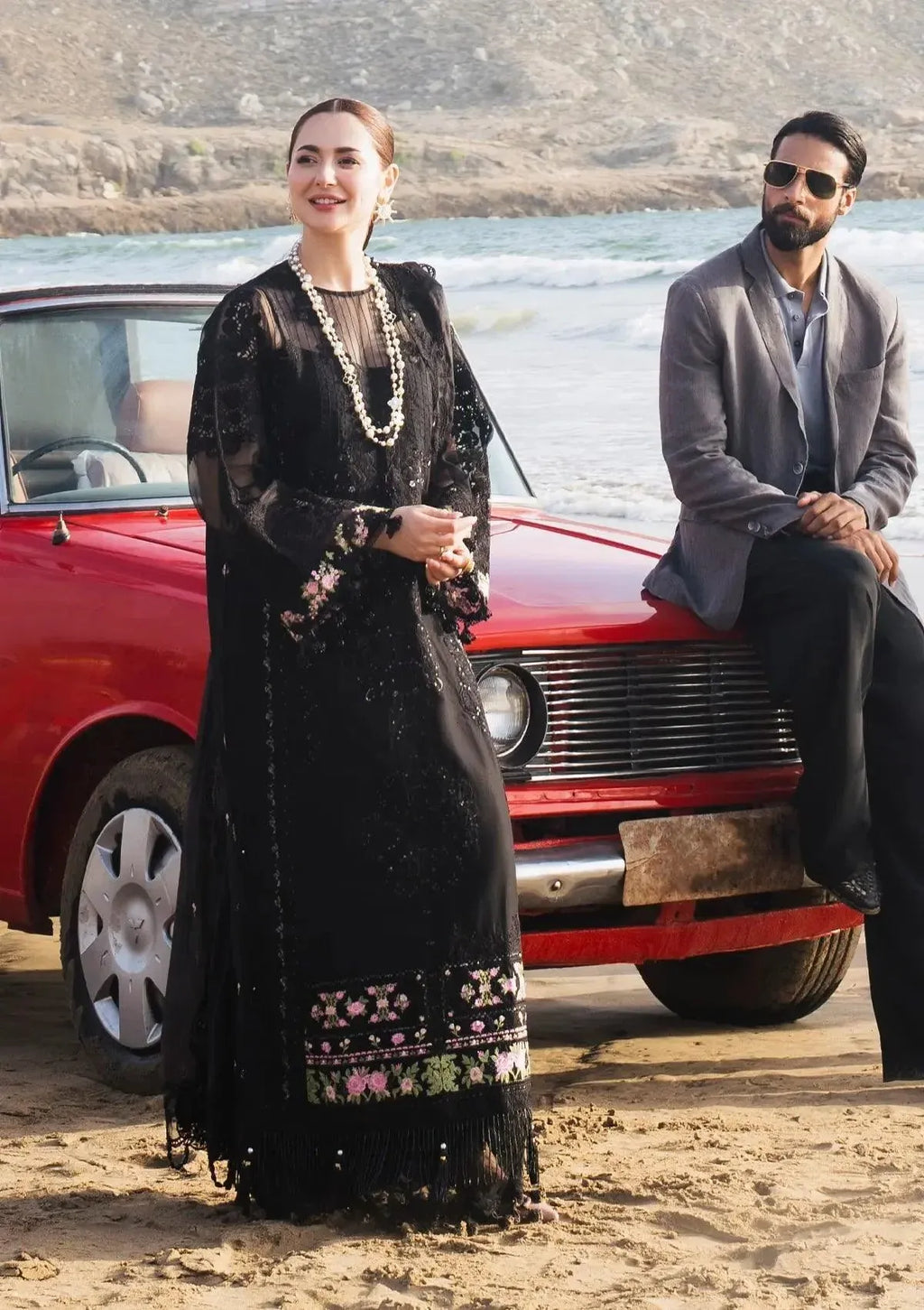 LAWN - ELAF - LUXURY EMBROIDERED LAWN - EHK-01A Mahnoor -(SALE)