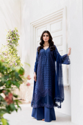 SCHIFFLI - MANARA - VINTAGE FLORA'25 - INDIGO VF-03 - (SALE)