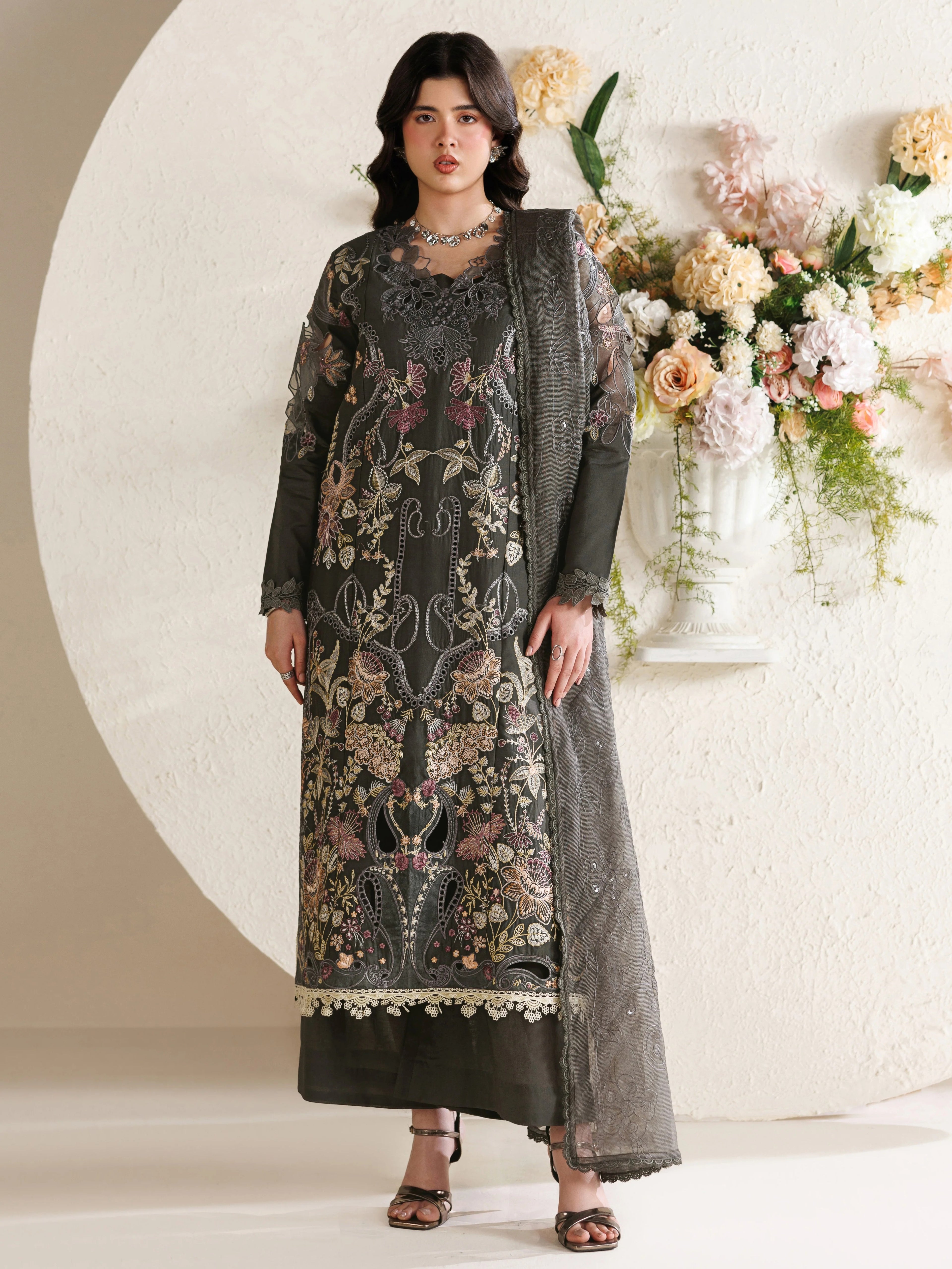 LAWN - PARISHAY  - MARBELLA - MB-14 - 3 PC LAWN