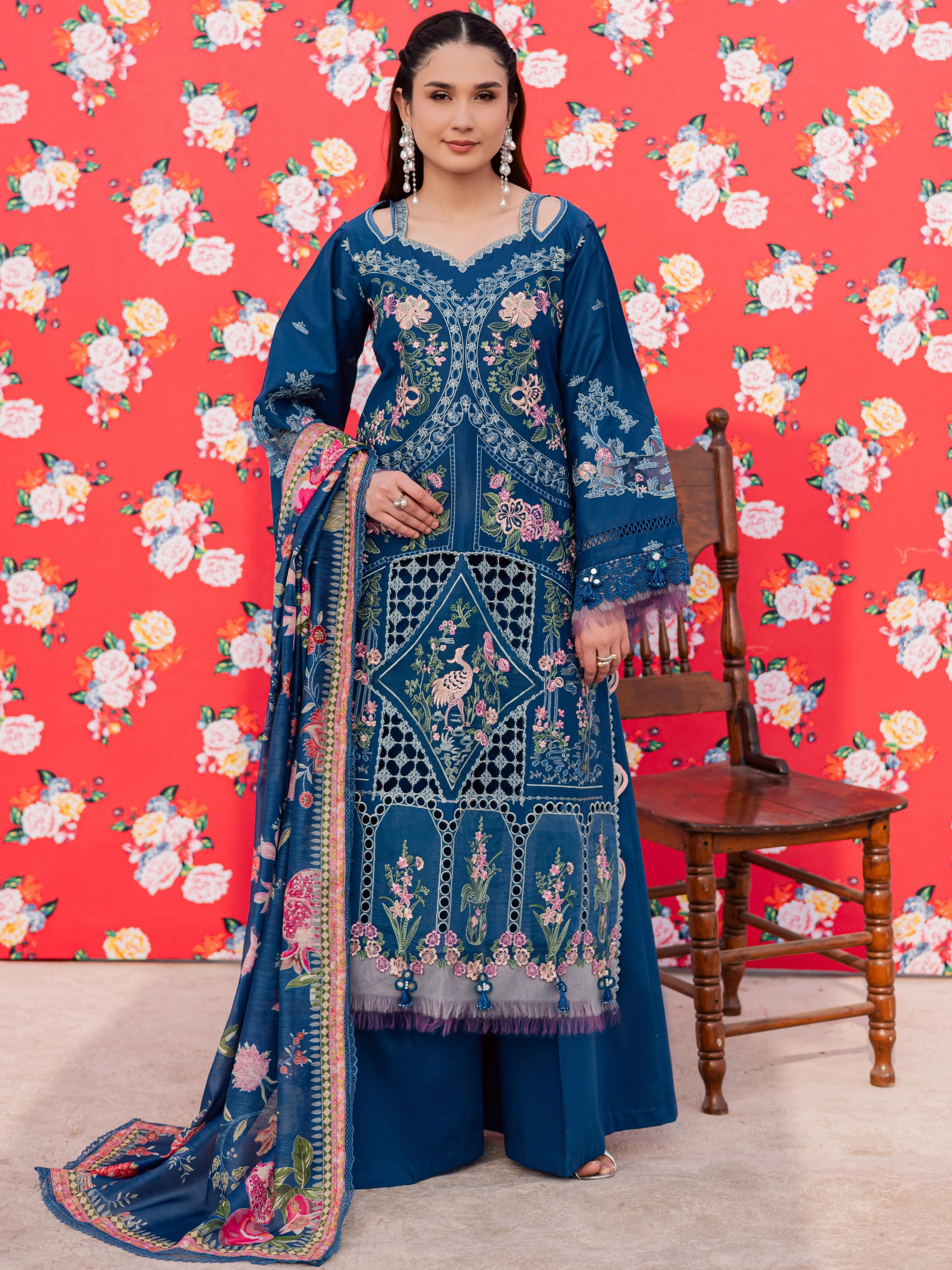 LAWN - PARISHAY  - DIL E RAQSUM  - DQ-12 - 3 PC LAWN