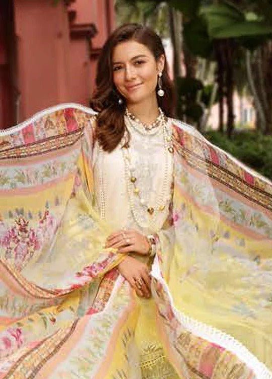 LAWN - NOOR BY SAADIA ASAD - CHIKANKARI LAWN'23 - D7-A - (SALE)