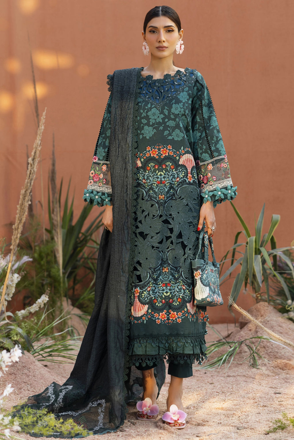LAWN - PARISHAY  - IVY BLOOM - IB-10 - 3 PC LAWN