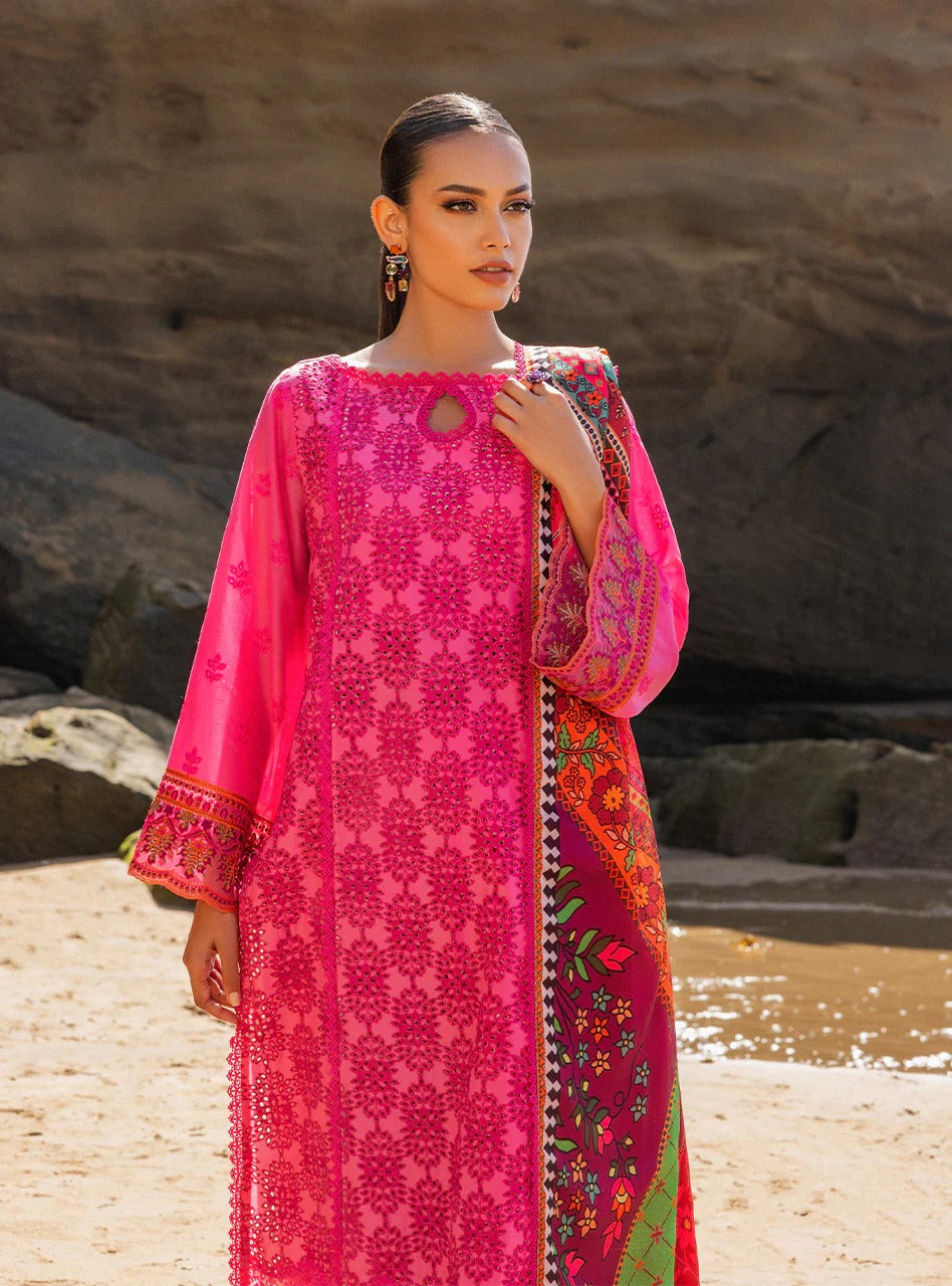 LAWN - ZAINAB CHOTTANI - CHIKANKARI LUXURY'25 - LAALI 6A - (SALE)