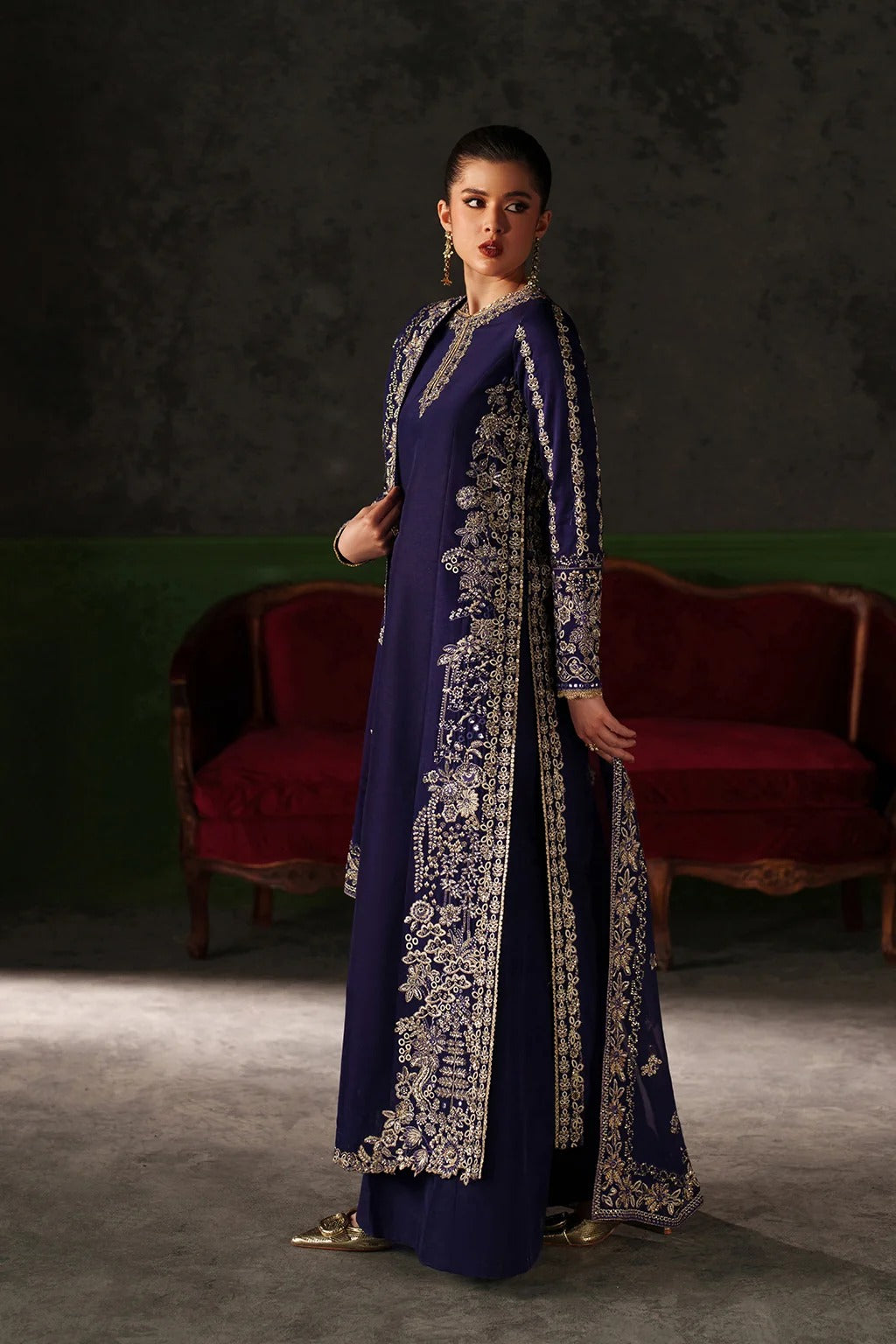 RAW SILK - EMAAN ADEEL - VERVE EDIT - AZURE SAPPHIRE