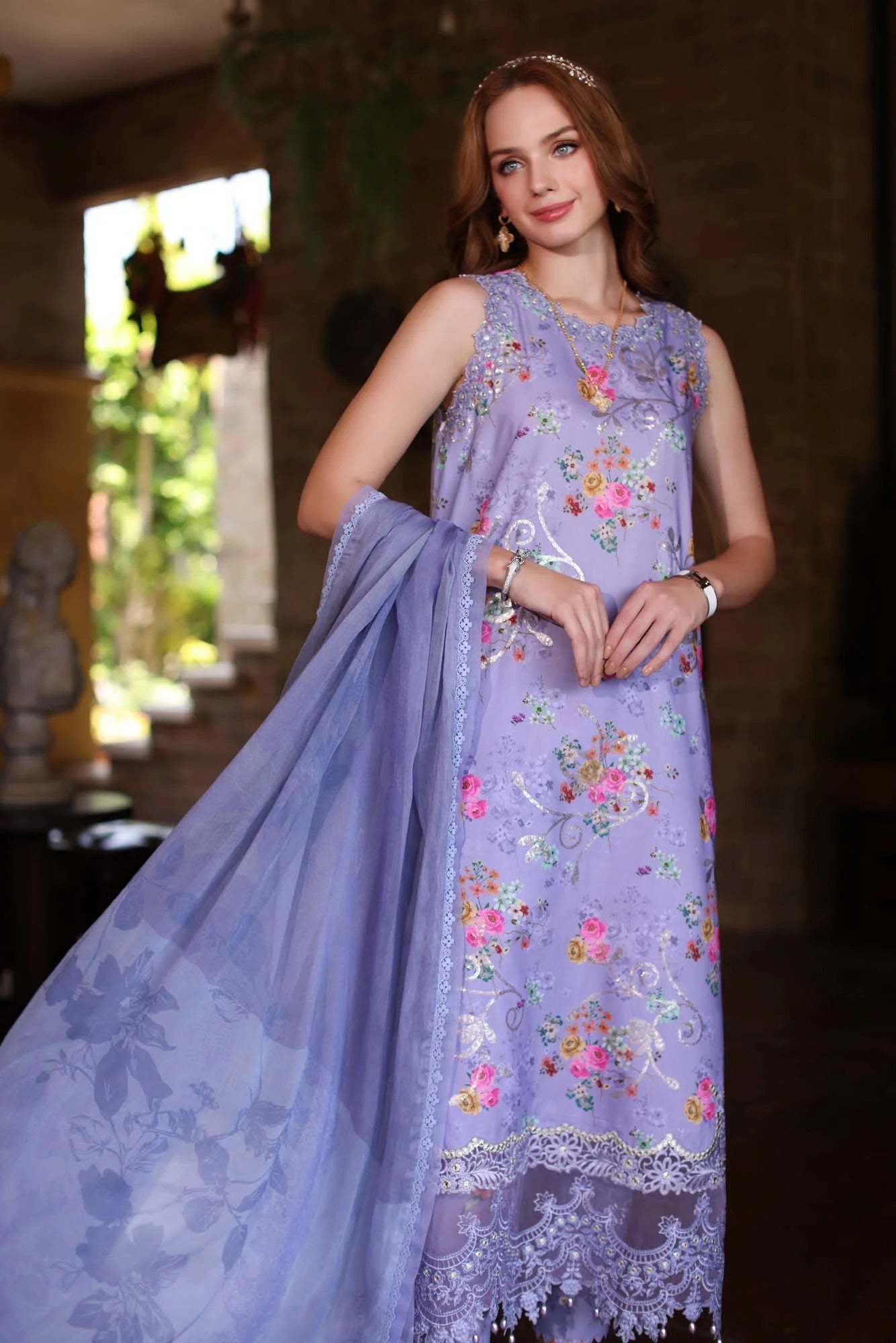 LAWN - NOOR BY SAADIA ASAD - EID LUXURY PRINTKARI'24 - D1-10 - (SALE)