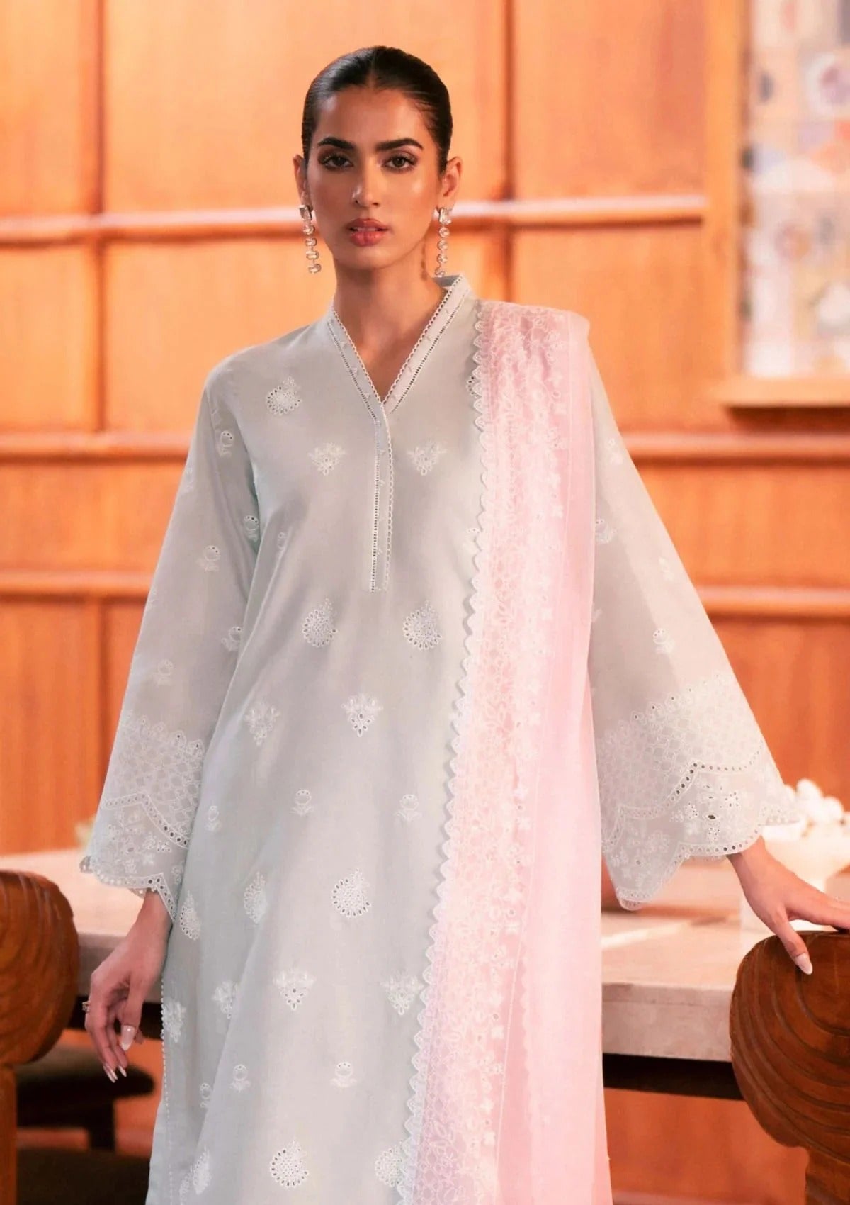 LAWN - SERAN - CHIKANKARI FESTIVE EDIT'24 - LUISA D-09 - (SALE)