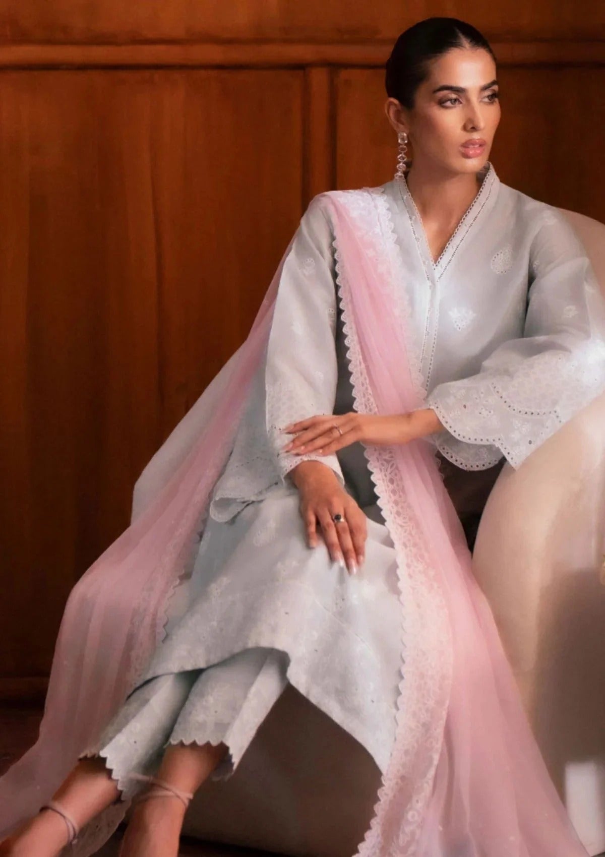 LAWN - SERAN - CHIKANKARI FESTIVE EDIT'24 - LUISA D-09 - (SALE)