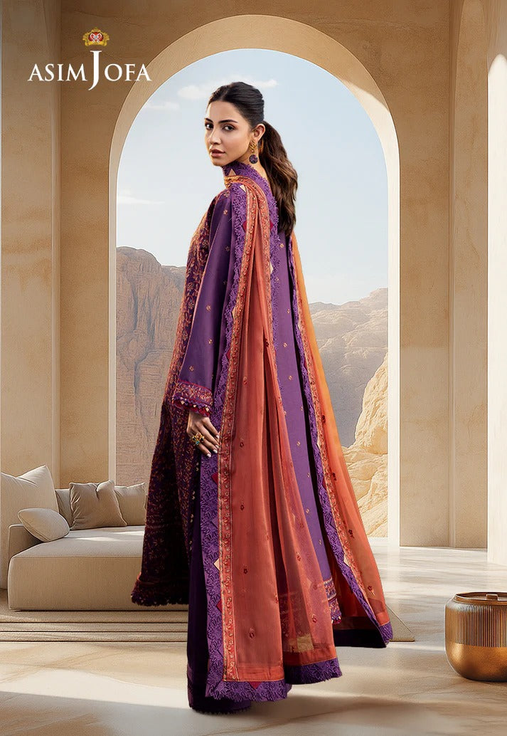 LAWN - ASIM JOFA - LUXURY EMBROIDERED LAWN - AJELL-13 - (SALE)