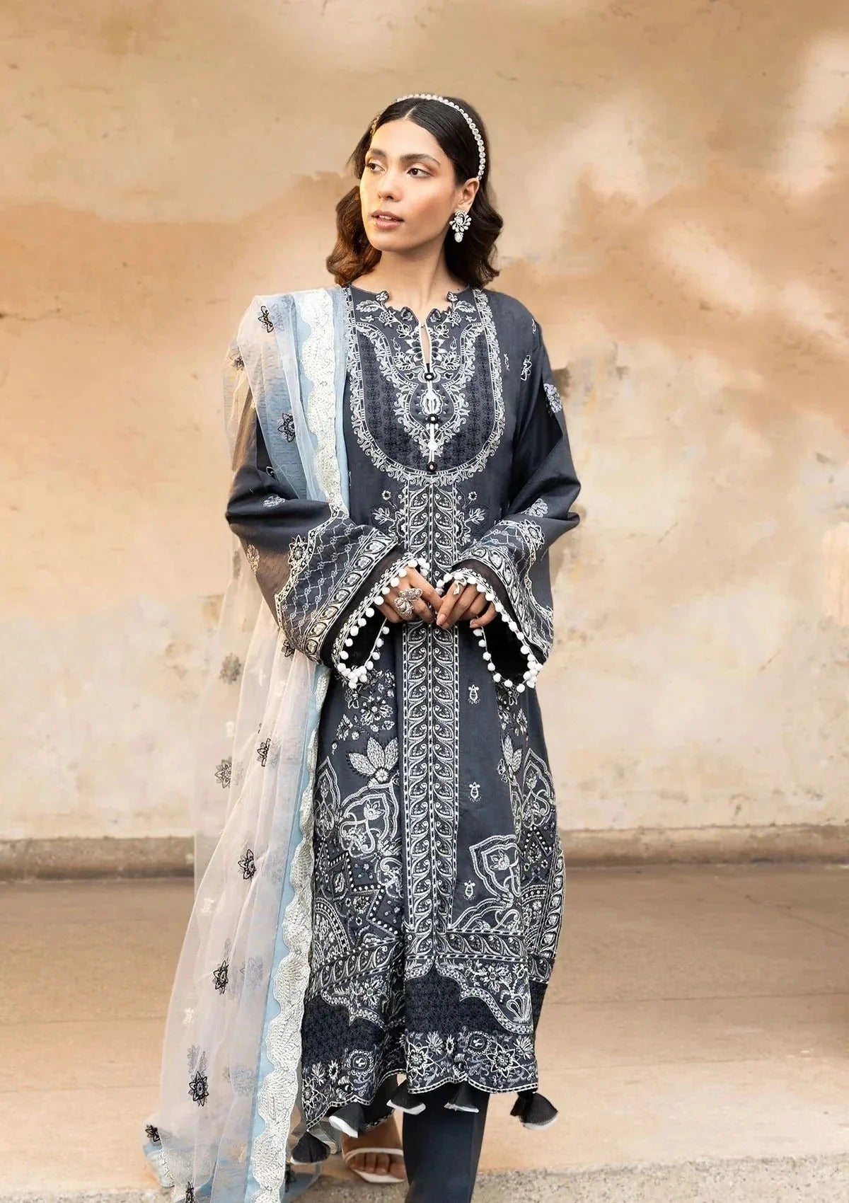 LAWN - AIK AWN - MEENAKARI - LOOK 10 - (SALE)
