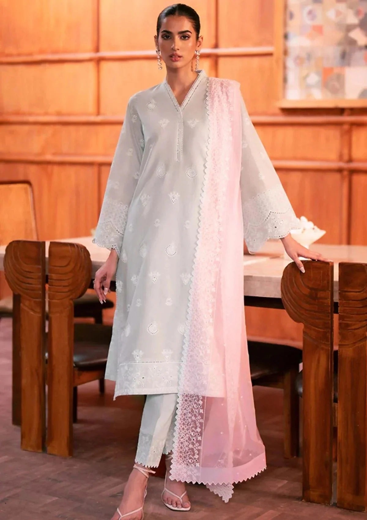 LAWN - SERAN - CHIKANKARI FESTIVE EDIT'24 - LUISA D-09 - (SALE)