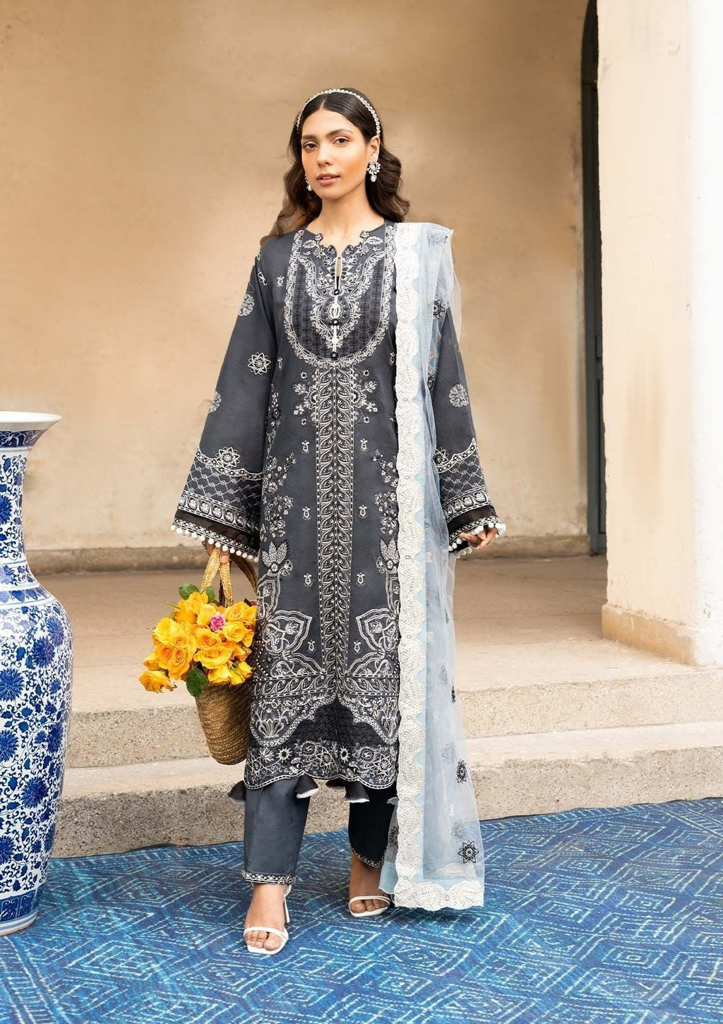 LAWN - AIK AWN - MEENAKARI - LOOK 10 - (SALE)
