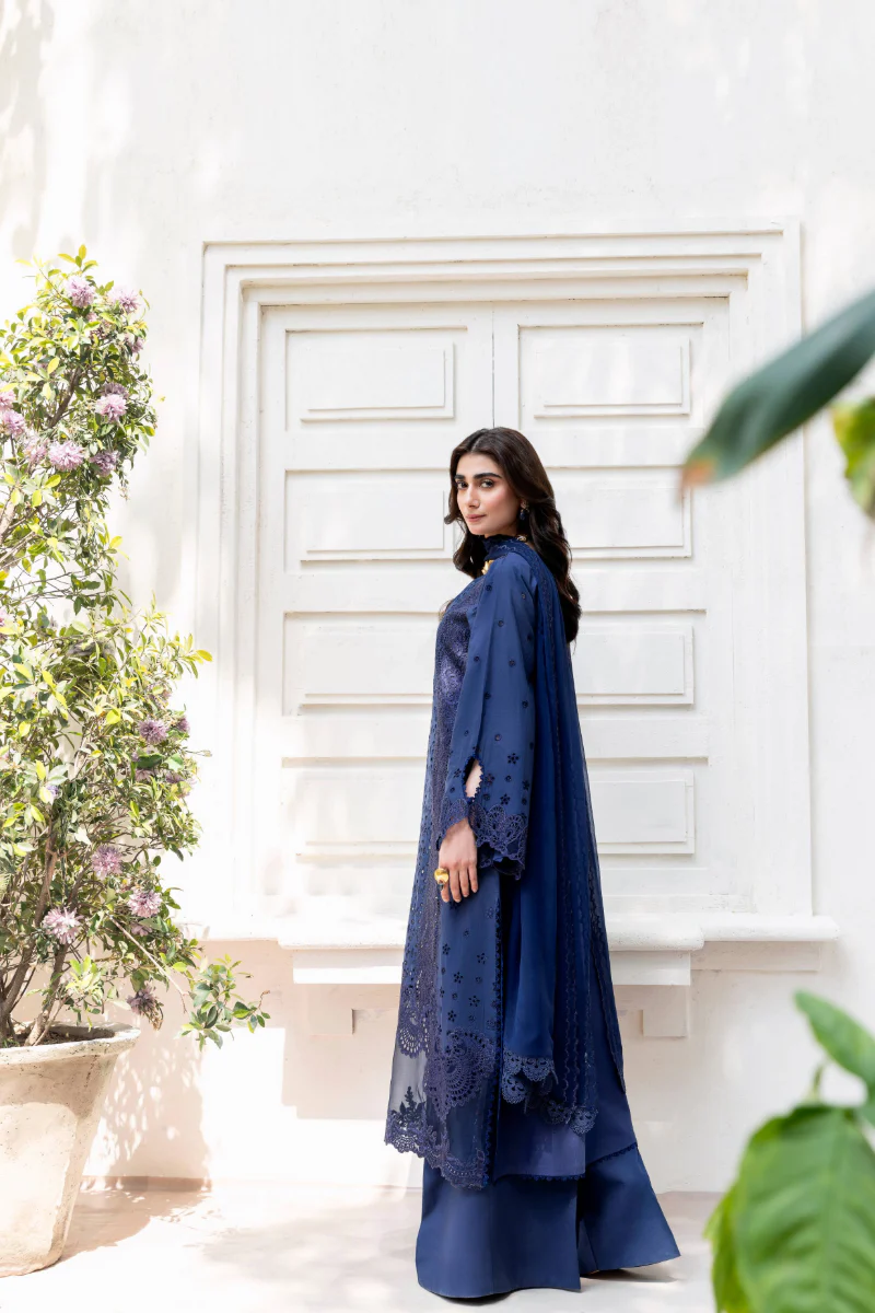 SCHIFFLI - MANARA - VINTAGE FLORA'25 - INDIGO VF-03 - (SALE)