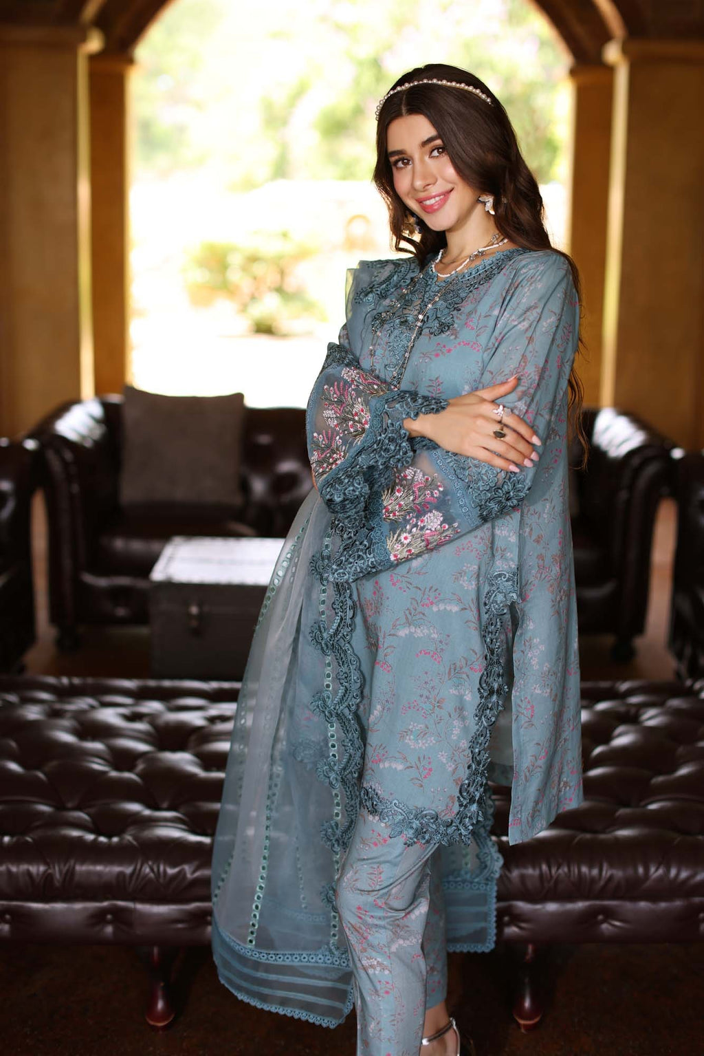 LAWN - NOOR BY SAADIA ASAD - EID LUXURY PRINTKARI'24 - D-2 - (SALE)