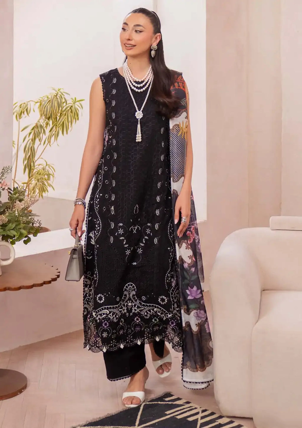 LAWN - NEESHAY - SYMPHONY (VOL II) LUXURY LAWN'25 - INKSTONE - (SALE)