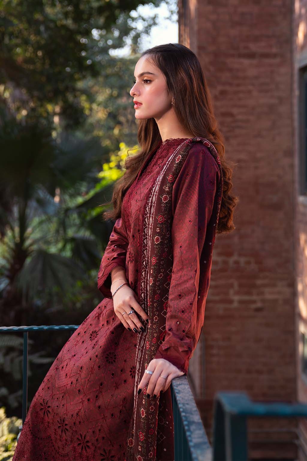 LAWN - NEESHAY - UNSTICHED - GARNET