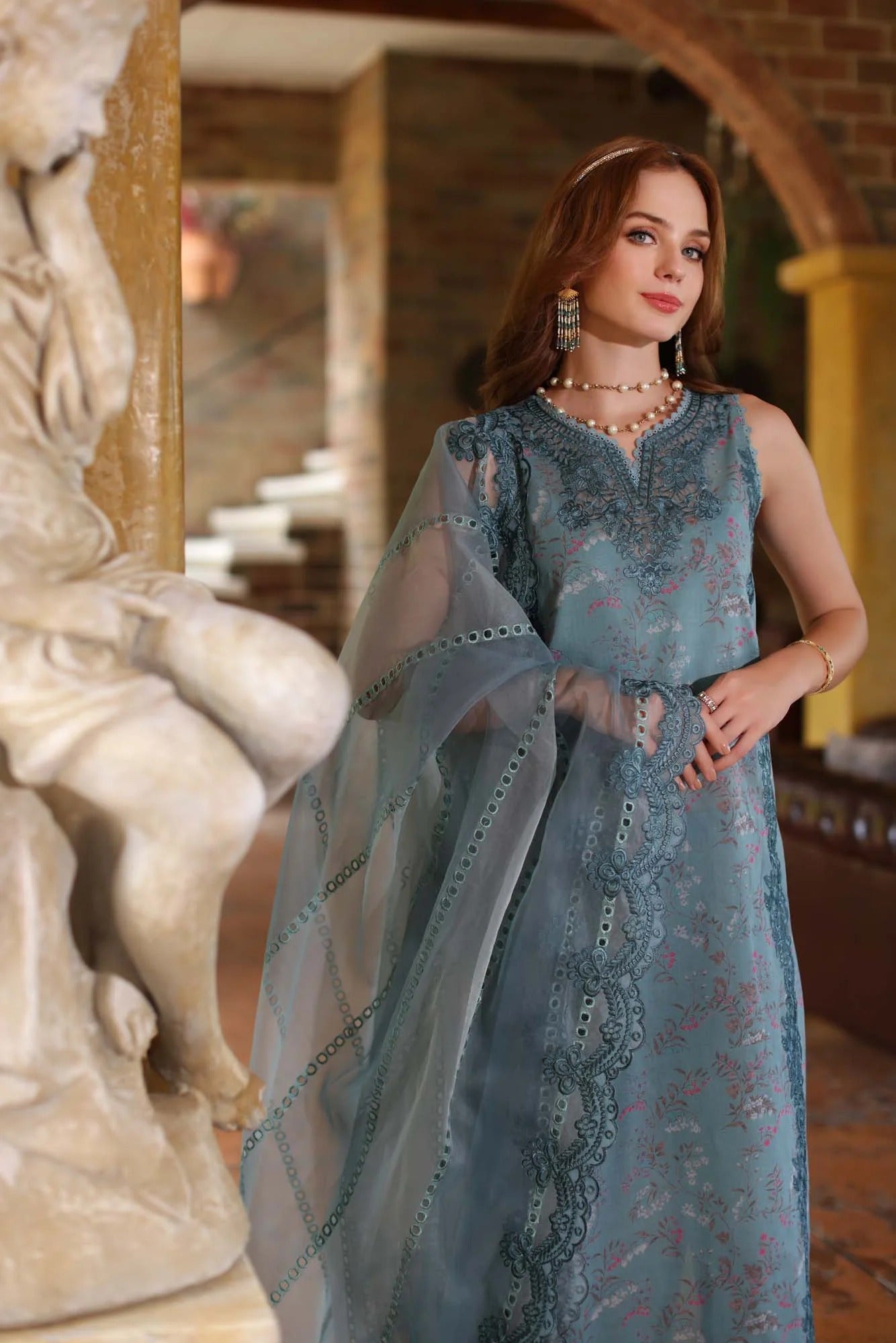 LAWN - NOOR BY SAADIA ASAD - EID LUXURY PRINTKARI'24 - D-2 - (SALE)
